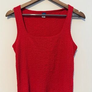 Old Navy Red Textured Tank Top